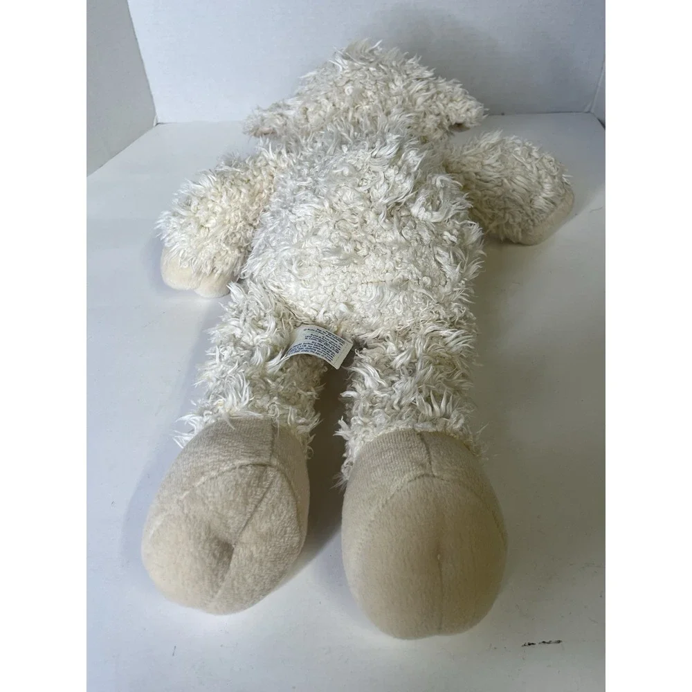 Build a Bear Loveable Lamb Plush White Brown Nose Standing Curly Shaggy 2005